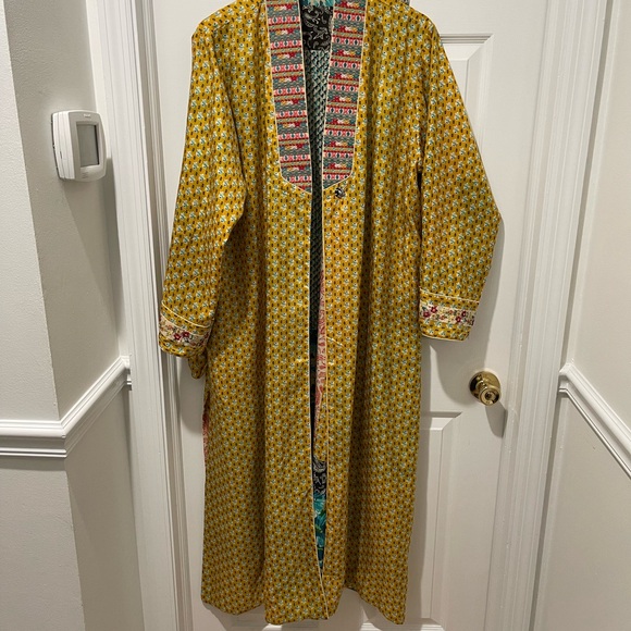 Johnny Was Multicolor Patchwork Robe - Picture 2 of 10